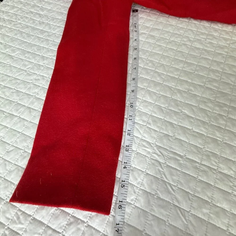 Vintage Red Wool Blend Blazer By Chimney Ridge With Button Closure & Pockets Wom - Picture 9 of 10